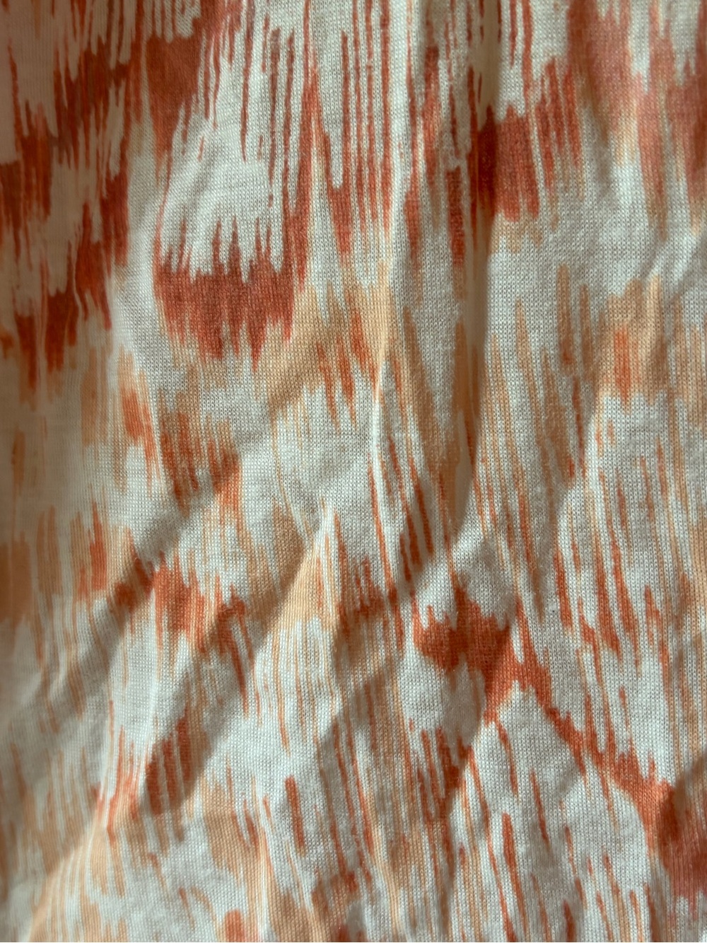 Guess Coral & Cream Abstract Print Racerback Swing Tank Top Size S - Picture 3 of 3
